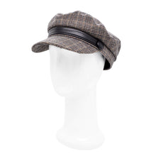 Load image into Gallery viewer, Women&#39;s Glen Plaid Houndstooth Print Newsboy Cap Visor Gatsby Cabbie Hat
