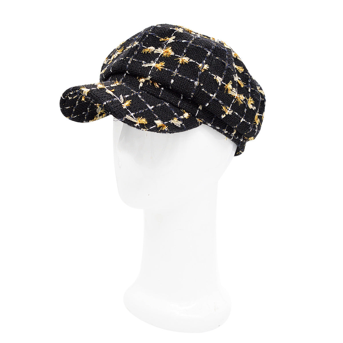 Women's Classic Retro Tweed Plaid Newsboy Cap Gatsby Cabbie Hat