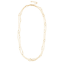Load image into Gallery viewer, TrendsBlue Premium Long Gold Tone Strand Floral Fashion Necklace
