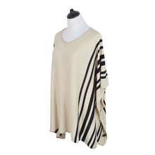 Load image into Gallery viewer, Premium Striped Geometric Pullover Kimono Cardigan Blouse Poncho Sweater Top

