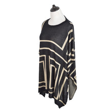 Load image into Gallery viewer, Premium Geometric Maze Print Kimono Cardigan Blouse Poncho Sweater Top
