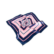 Load image into Gallery viewer, Elegant Silk Feel Wave &amp; Square Design Satin Square Scarf - Different Colors Avail.
