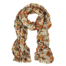 Load image into Gallery viewer, Premium Flower Print Scarf (2 Colors Available: Purple &amp; Orange)

