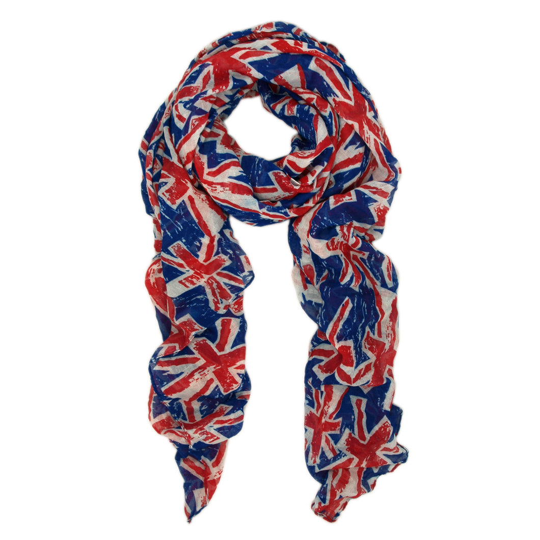TrendsBlue UK British Flag Small Print Fashion Scarf