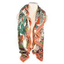 Load image into Gallery viewer, Elegant Silk Feel Parrot Bird Print Square Scarf Wrap

