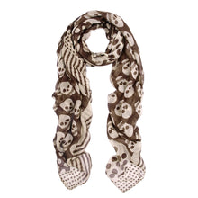 Load image into Gallery viewer, Unique Premium Skull Head Scarf Wrap with Polka Dot Border - Different Colors
