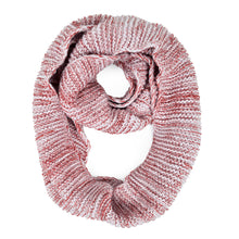 Load image into Gallery viewer, Two-Tone Winter Knit Warm Infinity Circle Scarf - Different Colors Available
