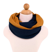 Load image into Gallery viewer, Two-Tone Winter Knit Warm Infinity Circle Scarf
