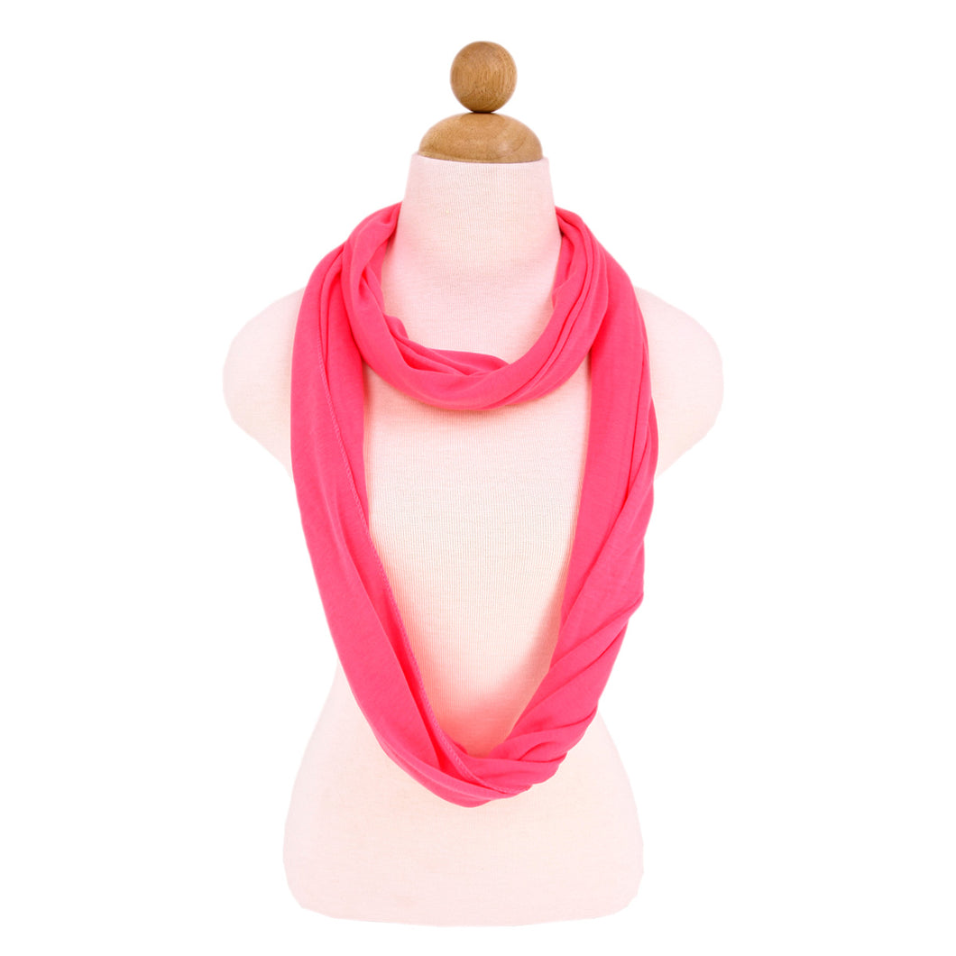 TrendsBlue Elegant Solid Color Infinity Loop Jersey Scarf