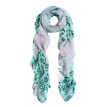 Load image into Gallery viewer, Chic Roses &amp; Polka Dot Floral Print Scarf - Different Colors Available
