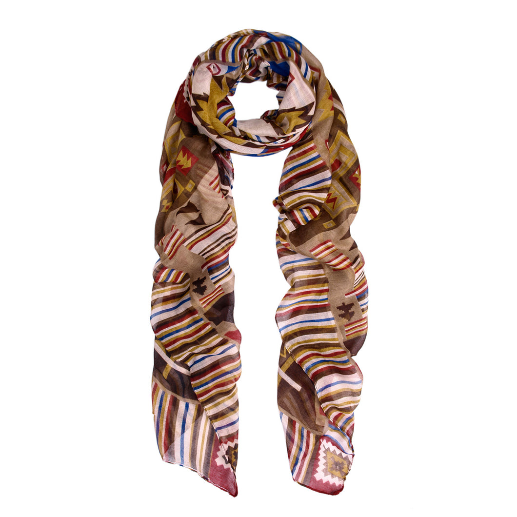 Multi Color Aztec Tribal Style Scarf - Different Colors Available
