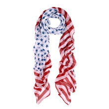 Load image into Gallery viewer, Stars &amp; Stripes USA US American Flag Style Scarf
