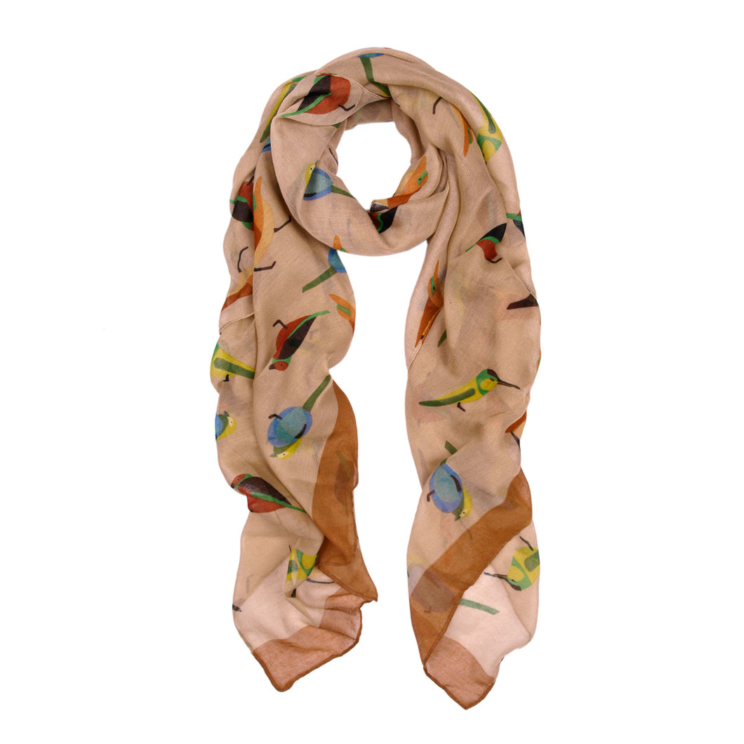 Elegant Birds Print Fashion Scarf - Different Colors Available
