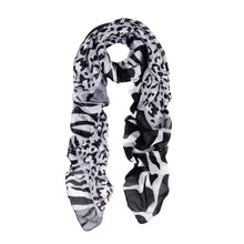 Load image into Gallery viewer, Elegant Leopard &amp; Zebra Mixed Animal Print Scarf
