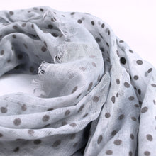 Load image into Gallery viewer, Premium Long Solid Color Dolka Dot Frayed Edge Scarf
