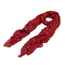 Load image into Gallery viewer, Solid Color Stars Print Stardust Glitter Scarf - Different Colors Available
