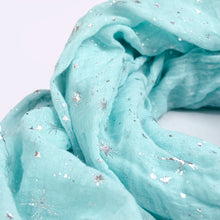 Load image into Gallery viewer, Solid Color Stars Print Stardust Glitter Scarf - Different Colors Available
