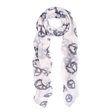 Load image into Gallery viewer, Unique Premium Skull Peace Sign Scarf - Different Colors Available
