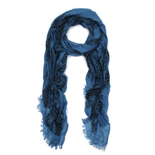 Load image into Gallery viewer, Premium Viscose Vintage Paisley Print Frayed End Scarf

