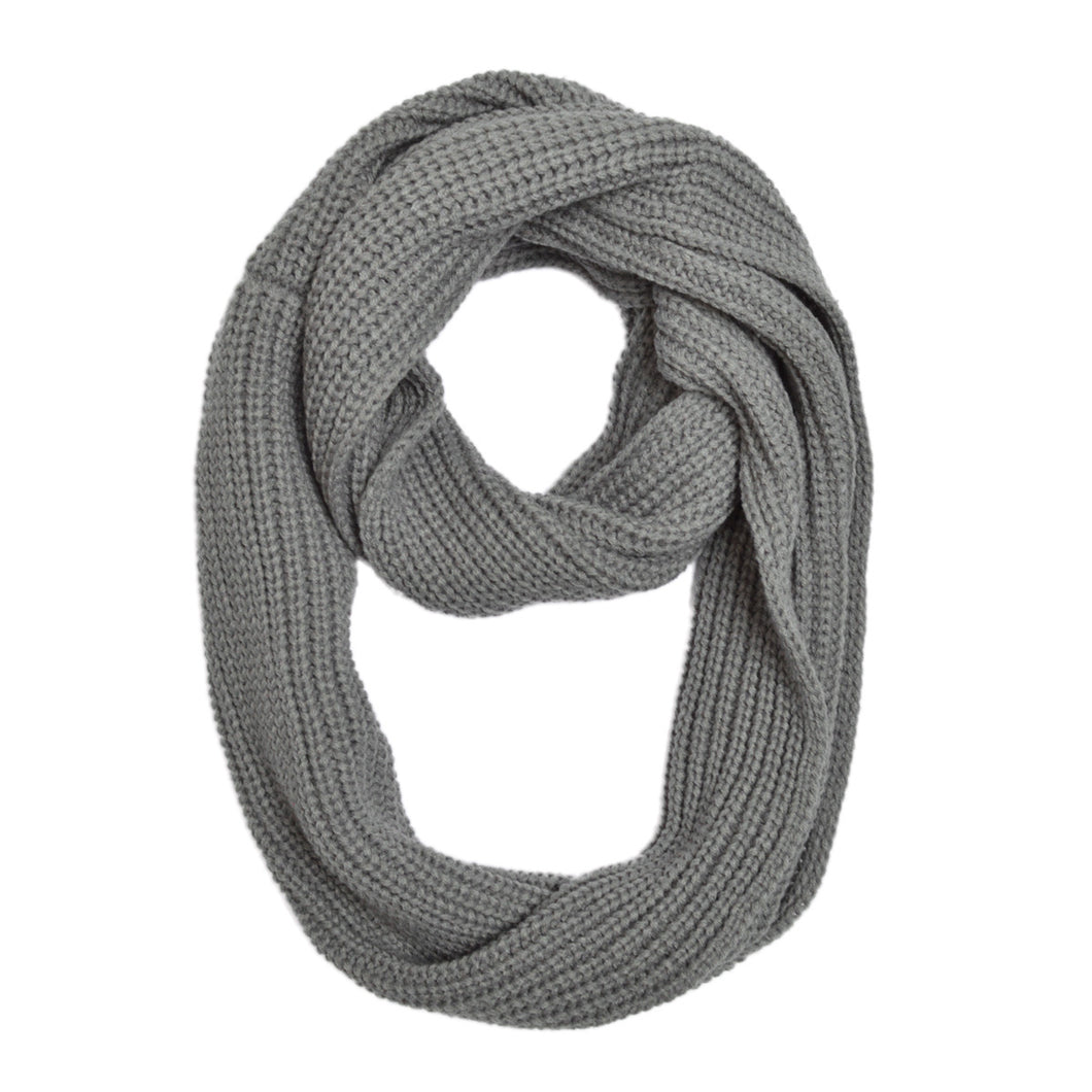 Premium Winter Solid Color Knit Infinity Loop Circle Scarf