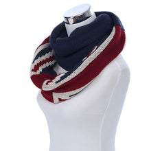Load image into Gallery viewer, Premium UK British Flag Union Jack Winter Knit Infinity Loop Circle Scarf
