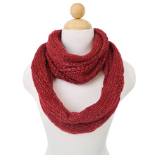 Load image into Gallery viewer, Premium Winter Glitter Knit Infinity Loop Circle Scarf
