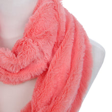 Load image into Gallery viewer, Super Soft Faux Fur Solid Color Warm Infinity Loop Circle Scarf
