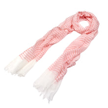 Load image into Gallery viewer, Pure Cotton Lightweight Narrow Striped Fashion Scarf
