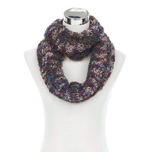 Load image into Gallery viewer, Super Soft Winter Multi Color Knit Infinity Loop Circle Scarf
