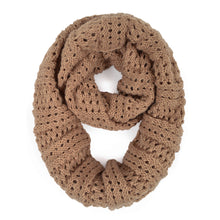 Load image into Gallery viewer, Premium Winter Mesh Knit Infinity Loop Circle Scarf
