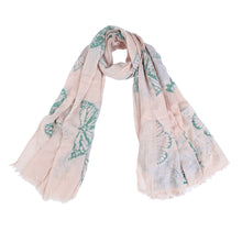 Load image into Gallery viewer, Elegant Vintage Butterfly Frayed End Scarf Wrap
