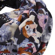 Load image into Gallery viewer, Elegant Large Vintage Floral Design Frayed End Scarf Wrap - Diff Colors Avail
