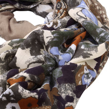 Load image into Gallery viewer, Elegant Large Vintage Floral Design Frayed End Scarf Wrap - Diff Colors Avail
