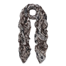 Load image into Gallery viewer, Premium Elegant 3-Tone Floral Design Scarf Wrap Shawl Stole - Diff Colors Avail
