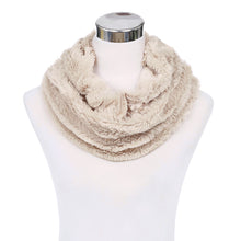 Load image into Gallery viewer, Premium Soft Small Faux Fur Solid Color Warm Infinity Circle Scarf
