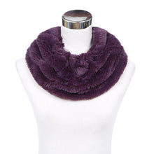 Load image into Gallery viewer, Premium Soft Small Faux Fur Solid Color Warm Infinity Circle Scarf
