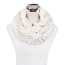 Load image into Gallery viewer, Soft Small Faux Fur Diamond Solid Color Warm Infinity Circle Scarf -Diff Colors
