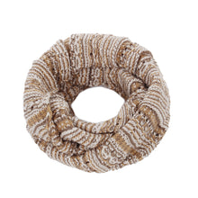Load image into Gallery viewer, Bohemian Style Three Tone Winter Knit Warm Infinity Circle Scarf - Diff Colors
