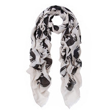 Load image into Gallery viewer, Premium Elephant Print Frayed End Scarf Wrap

