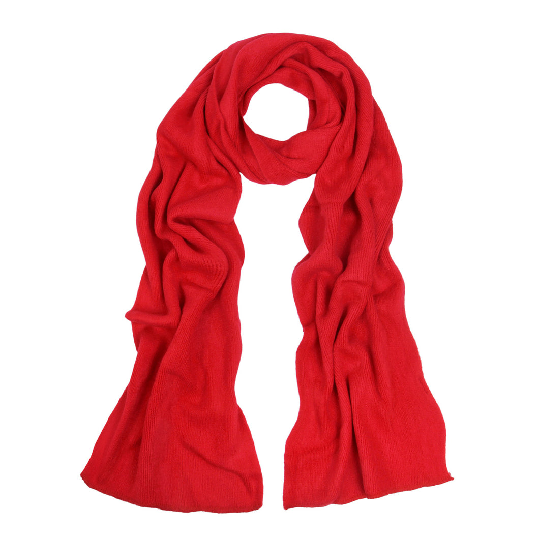Premium Long Fine Knit Solid Color Warm Winter Scarf - Different Colors