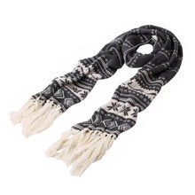 Load image into Gallery viewer, Premium Long Dual Tone Fair Isle Knit Warm Winter Fringe Scarf - Diff Colors

