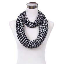Load image into Gallery viewer, Classic Premium Houndstooth Infinity Loop Circle Scarf
