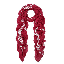 Load image into Gallery viewer, Premium Elegant Lace Cherry Blossom Floral Embroidered Scarf Wrap - Diff Colors
