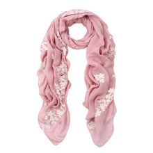 Load image into Gallery viewer, Premium Elegant Lace Cherry Blossom Floral Embroidered Scarf Wrap - Diff Colors
