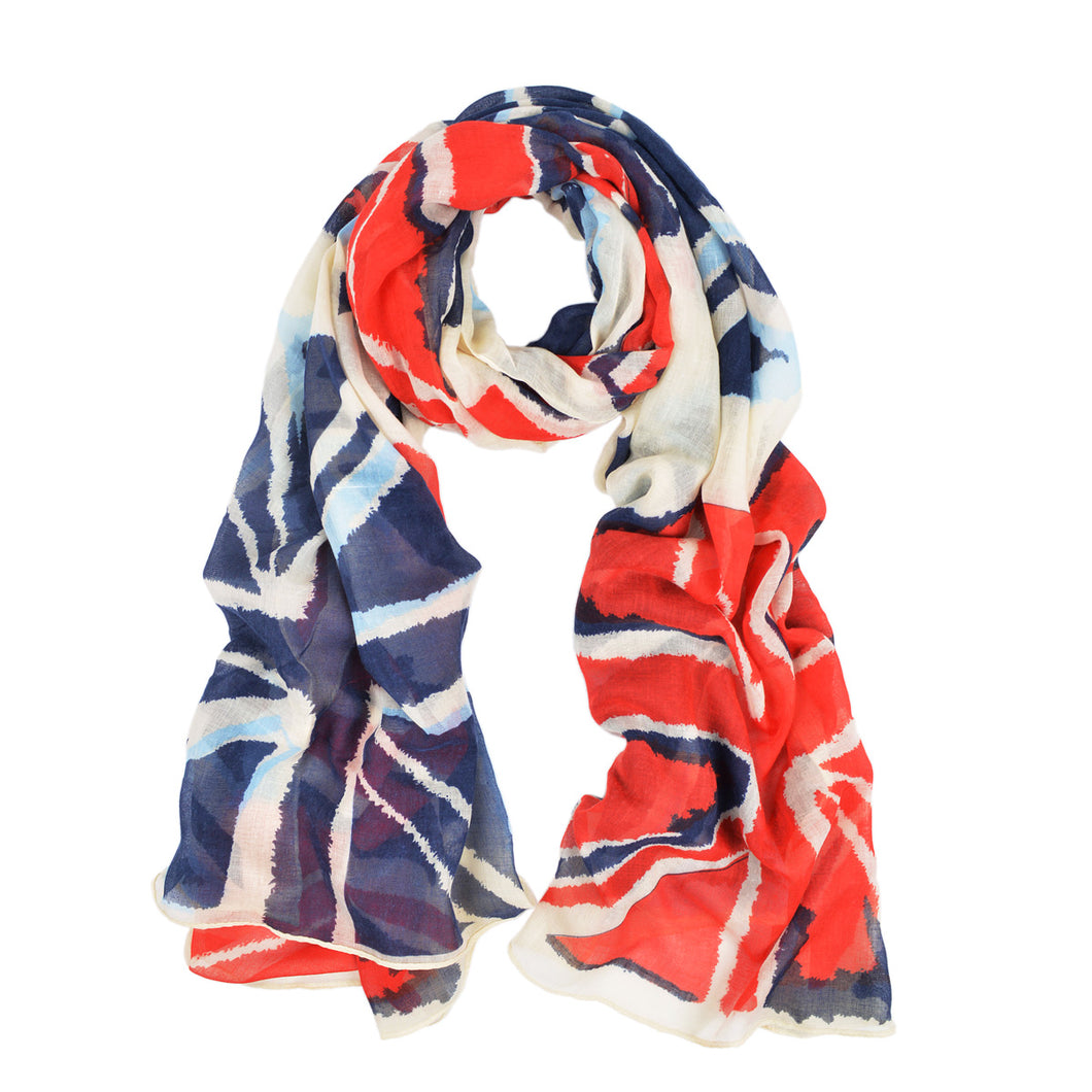 Vintage UK British Flag Union Jack Style Fashion Scarf Wrap