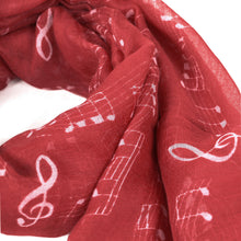 Load image into Gallery viewer, Premium Music Notes &amp; Chords Fashion Scarf Wrap - Different Colors
