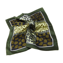 Load image into Gallery viewer, Premium Silk Feel Animal Print Square Satin Scarf 20&quot;- Different Prints Available
