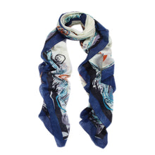 Load image into Gallery viewer, Premium Large Vintage Cars &amp; Wheels Print Fashion Scarf Wrap - Different Colors
