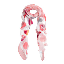 Load image into Gallery viewer, Elegant Hearts Print Frayed End Scarf Wrap - Diff Colors Available
