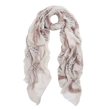 Load image into Gallery viewer, Elegant Vintage Love Letter Heart Print Natural Frayed End Scarf - Diff Colors
